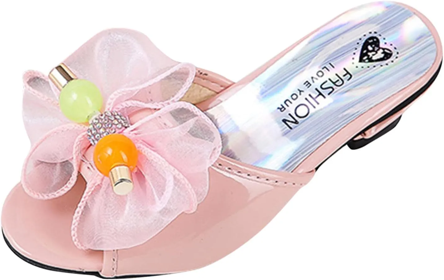 Girls Slippers Size 6 Big Girls Toddler Little Kid Girls Flower Crystal Pump Slippers for Girls Outdoor