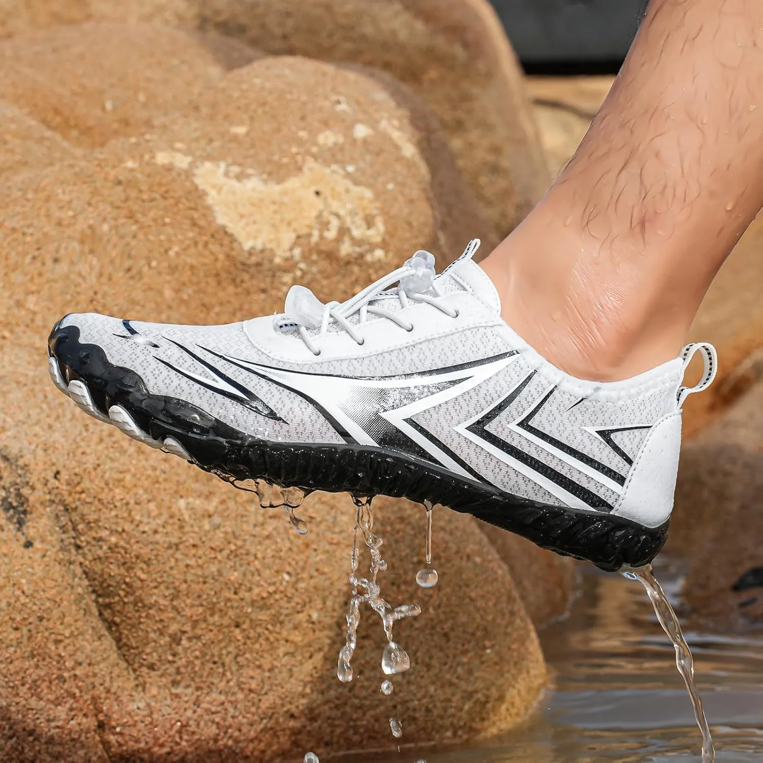 Grounding Shoes for Women Men Quick Dry Barefoot Footwear Unisex Non-Slip Wide Toe Box Footwear Fashion Lightweight Breathable Outdoor Sneakers Swim Pool Beach Hiking Shoes