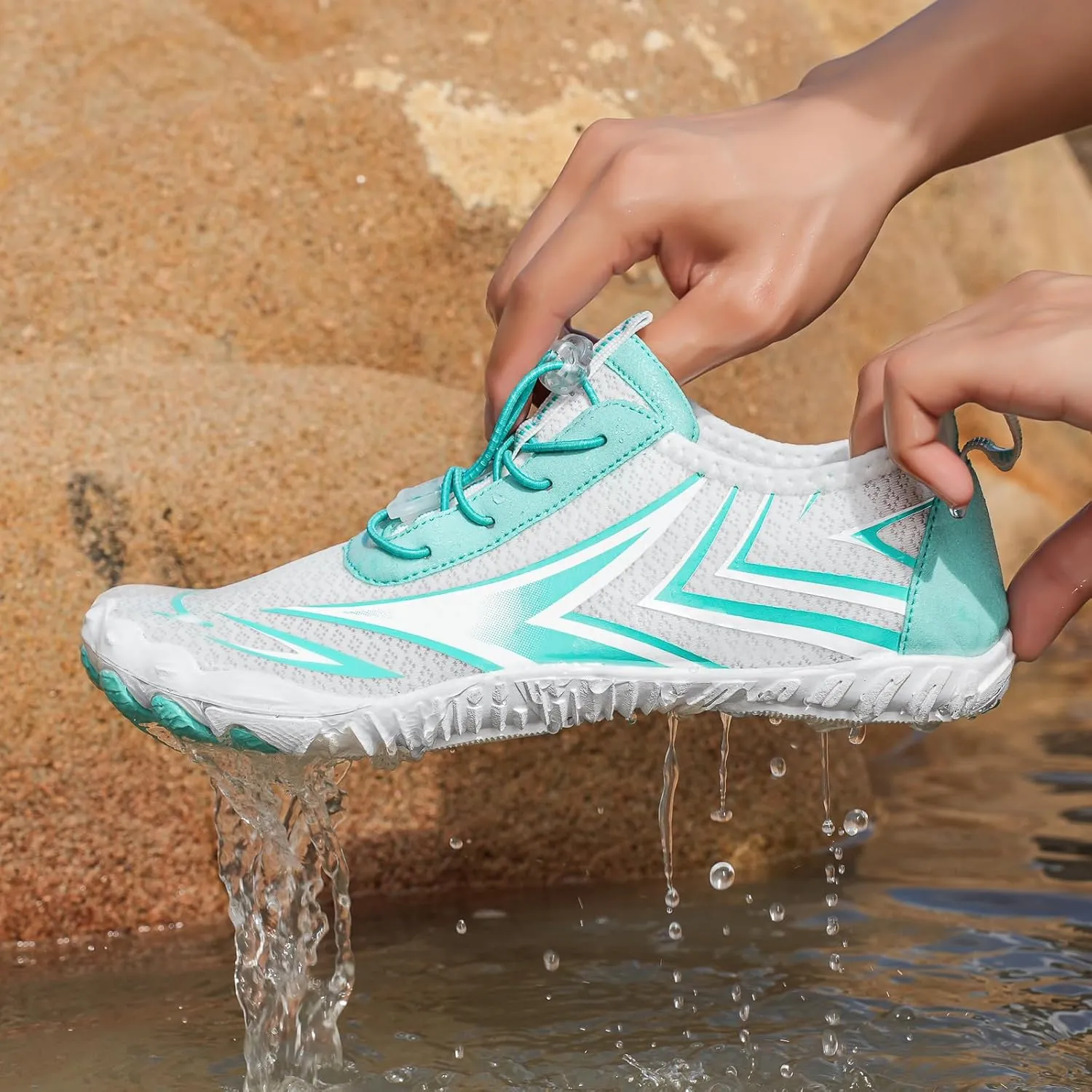 Grounding Shoes for Women Men Quick Dry Barefoot Footwear Unisex Non-Slip Wide Toe Box Footwear Fashion Lightweight Breathable Outdoor Sneakers Swim Pool Beach Hiking Shoes