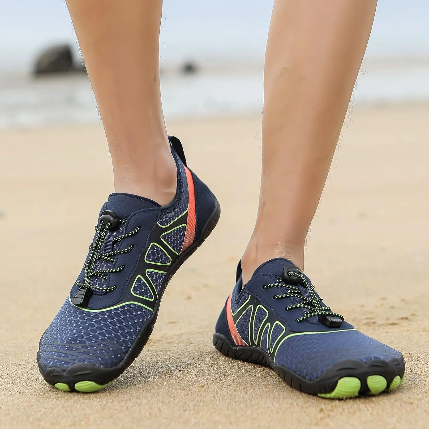 Grounding Shoes for Women Summer Quick Dry Non-Slip Athletic Hiking Shoes Round Toe Barefoot Footwear Beach Pool Aqua Surf Swim Outdoor Casual Walking Shoe Sneaker