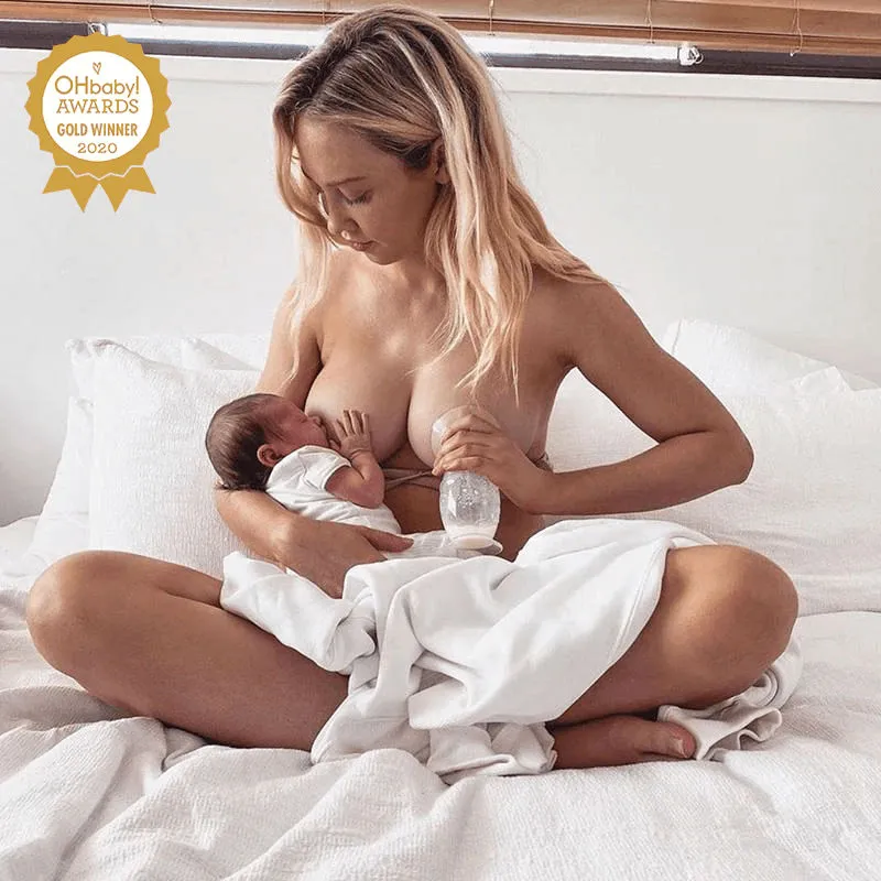 Haakaa Generation 2 Silicone Breast Pump with Suction Base &amp; Silicone Cap