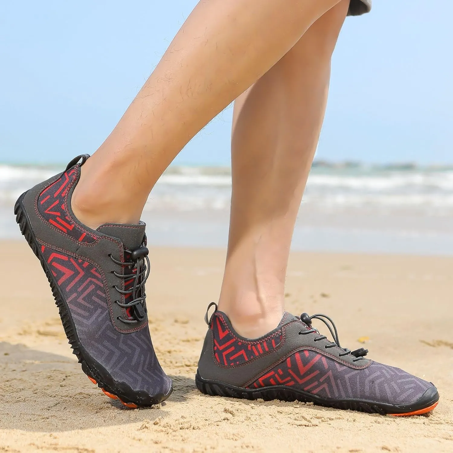 Hike Barefoot Shoes Womens Mens Anti-Slip Grounded Footwear Unisex Quick-Dry Wide Toe Box Healthy Breathable Sneaker Beach Pool Aqua Swim Surf Walking Hiking Shoes