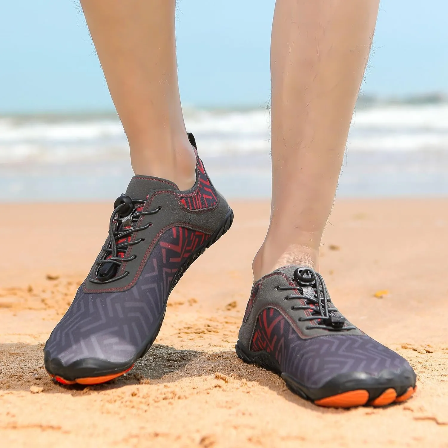 Hike Barefoot Shoes Womens Mens Anti-Slip Grounded Footwear Unisex Quick-Dry Wide Toe Box Healthy Breathable Sneaker Beach Pool Aqua Swim Surf Walking Hiking Shoes