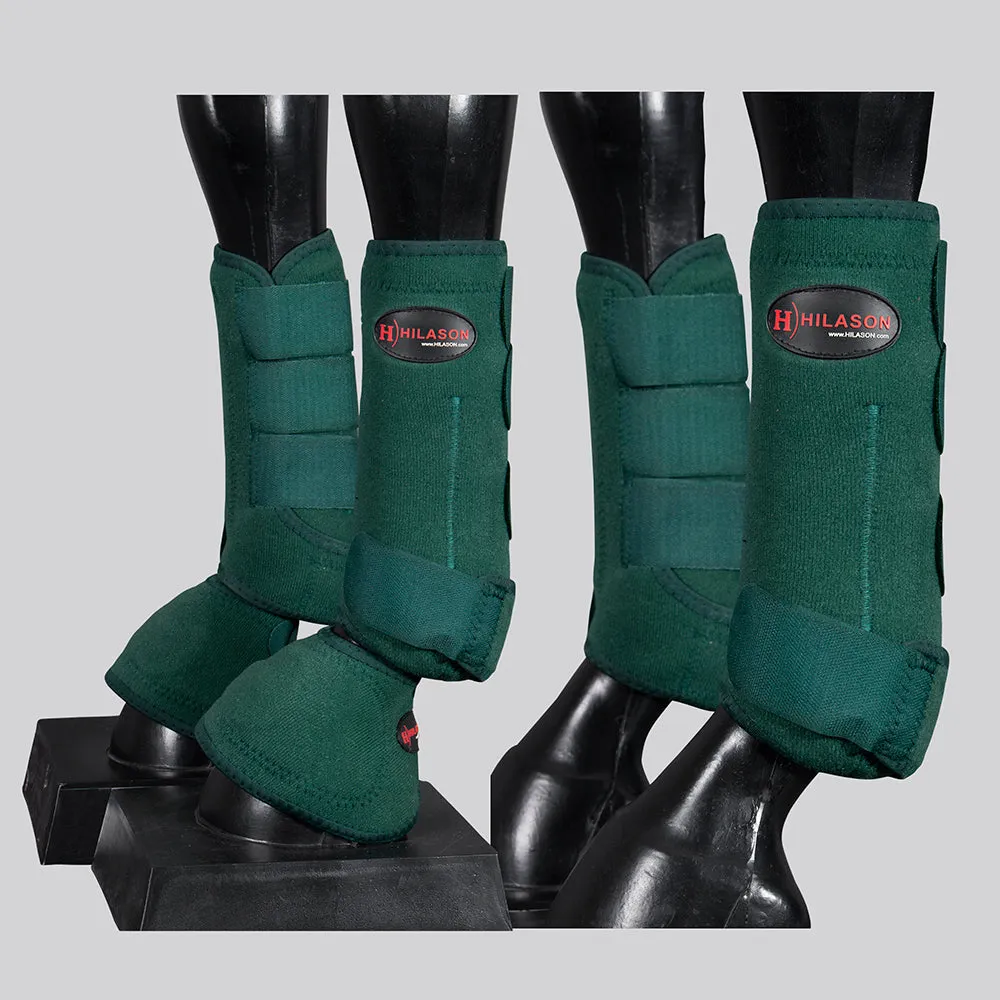 HILASON L M S Horse Front Rear Hind Leg Sport Boots & Bell Boots 6 Pack