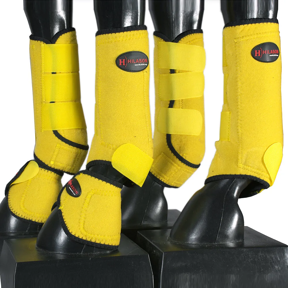 HILASON L M S Horse Front Rear Hind Leg Sport Boots & Bell Boots 6 Pack