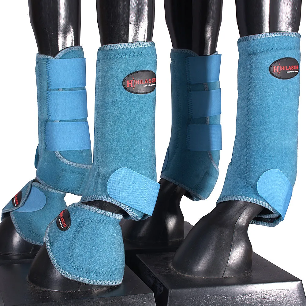 HILASON L M S Horse Front Rear Hind Leg Sport Boots & Bell Boots 6 Pack