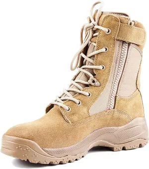 hongrenamz Mens Hiking Boots Lightweight Waterproof Non-Slip Walking Shoes High Rise Trekking Shoes-Sand||EU45/US11