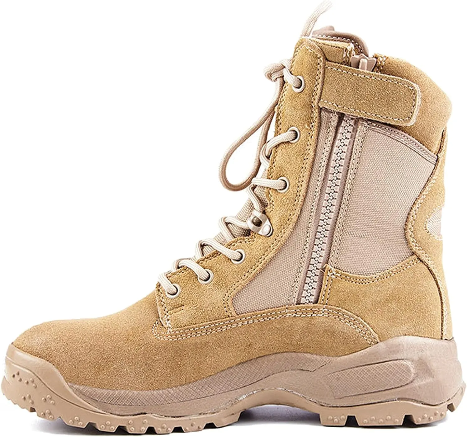 hongrenamz Mens Hiking Boots Lightweight Waterproof Non-Slip Walking Shoes High Rise Trekking Shoes-Sand||EU45/US11