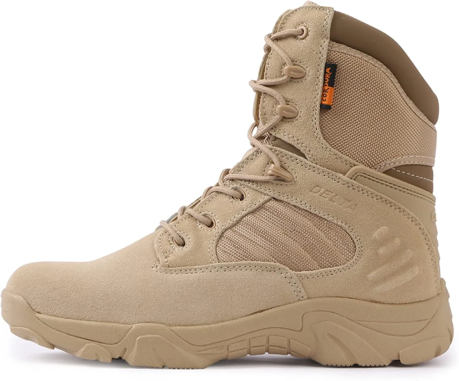 hongrenamz Men's Hiking Boots Waterproof High Rise Outdoor Walking Lace Up Anti-Slip Ankle Boots Camping Trekking Shoes-Sand||EU38/US6.5