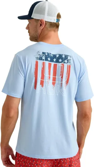 HUK Mens Fishing Graphic Tee, Performance Short Sleeve, Quick-Dry