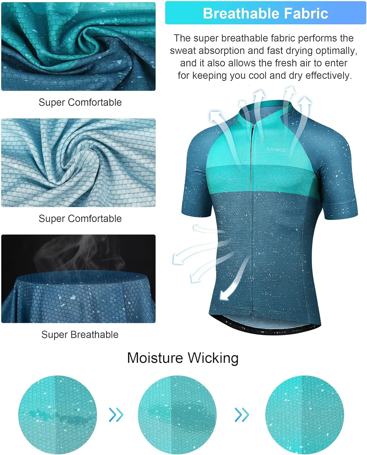 INBIKE Cycling Jersey Pro Race Fit Bike Bicycle Shirt Men Top Lightweight Reflective Quick Dry