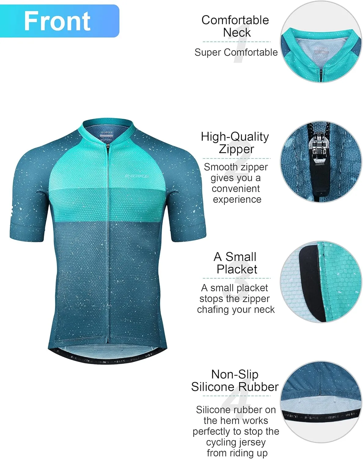 INBIKE Cycling Jersey Pro Race Fit Bike Bicycle Shirt Men Top Lightweight Reflective Quick Dry