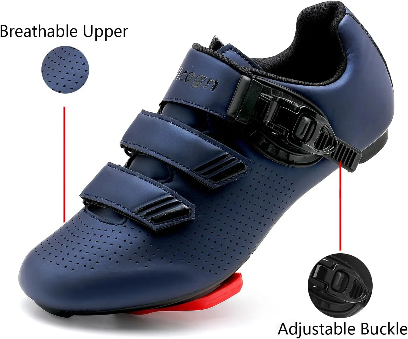 Indoor Cycling Shoes for Men Women Compatible with Peloton Bike Pre-Installed with Look Delta Cleats Outdoor Road Biking