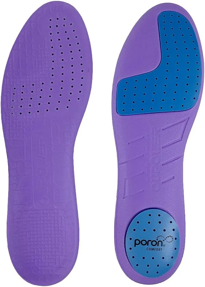 Insoles for Soccer Cleats Shock Absorption Arch Supports Anti-Slip Breathable for Men Women Boy Girl Kids-Purple (US7.5-8)
