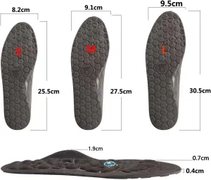 KLUFO Premium Orthopedic Magnetic Therapy Insoles Slimming Weight Loss Arch Support Shoes Pads for Men Women Massage Foot Care Sole (Size : L 44-47