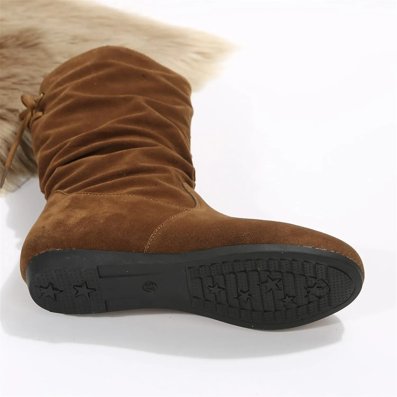 Knee High Boots for Women Mid Calf Boots for Women Non Slip Mid Calf Boots Winter Boots for Women Hiking Boots