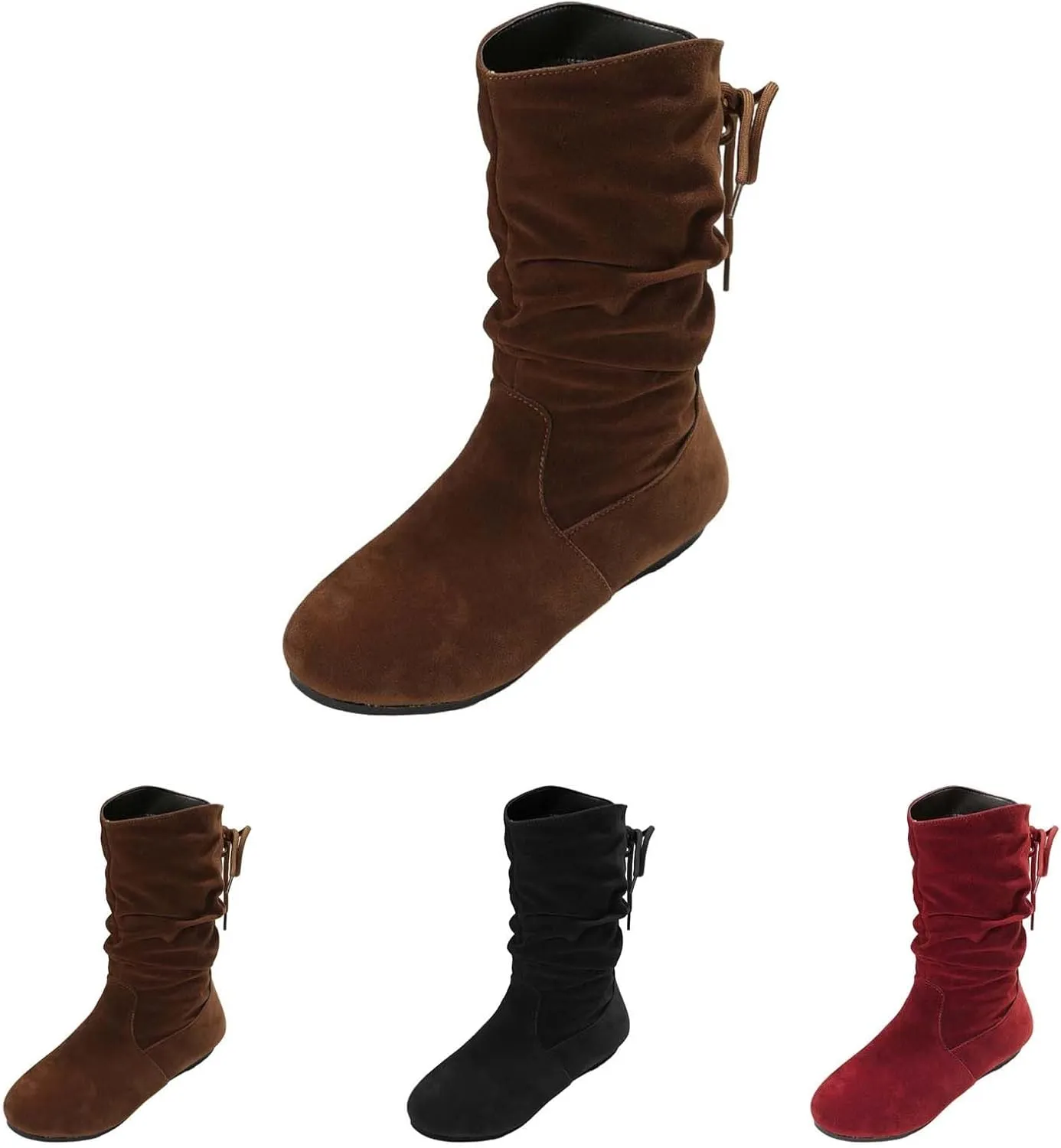 Knee High Boots for Women Mid Calf Boots for Women Non Slip Mid Calf Boots Winter Boots for Women Hiking Boots