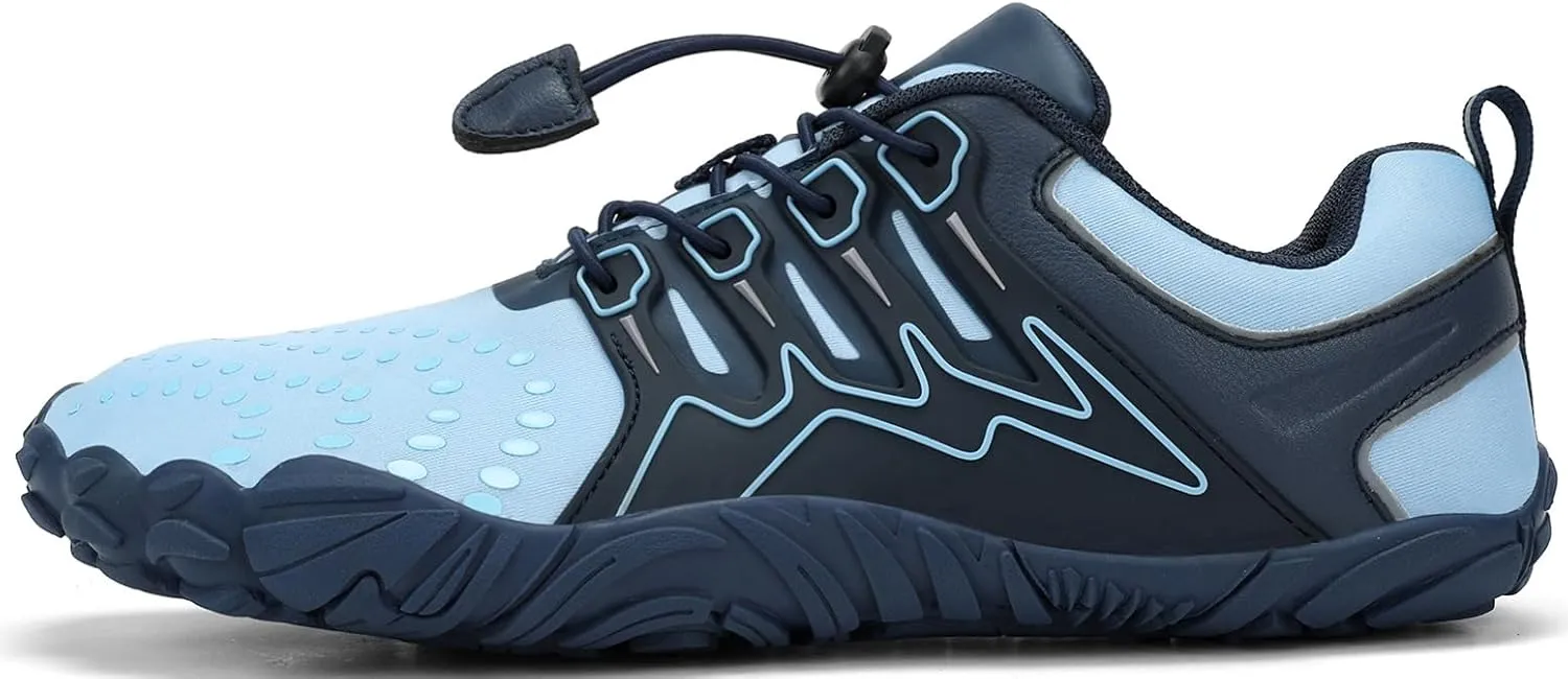 Kricely Men's Minimalist Barefoot Shoes Wide Toe Box Workout Shoes Zero Drop Sole Trail Running Shoes