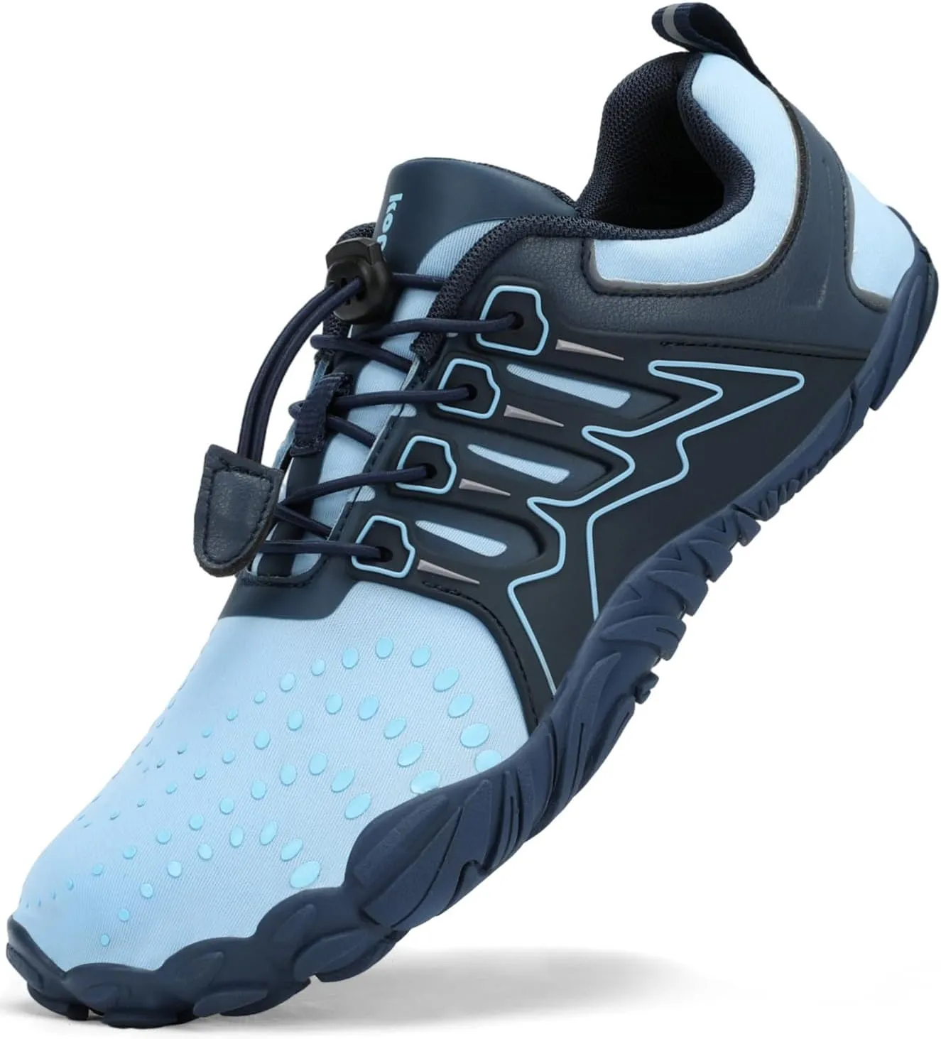 Kricely Men's Minimalist Barefoot Shoes Wide Toe Box Workout Shoes Zero Drop Sole Trail Running Shoes