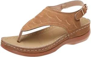Ladmiple Orthotic Sandals For Women Dressy Summer Casual Comfortable Walking Slip On Orthopedic Flip Flops With Arch Support
