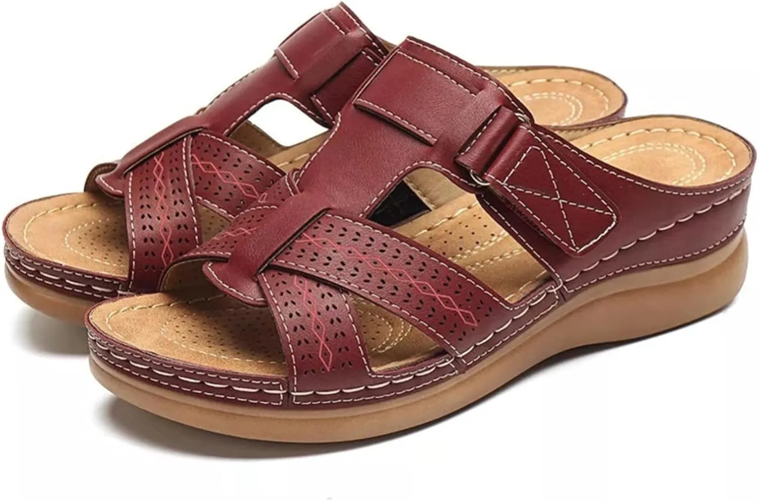 Ladmiple Orthotic Sandals For Women Dressy Summer Comfort Walking Open Toe Arch Support Slides Orthopedic Flip Flops