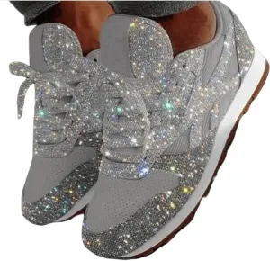 Ladmiple Shoes For Women Sneakers Trendy Walking Shoes Slip on Lady Fashion Gym Non Slip Platform Tennis Running Shoes
