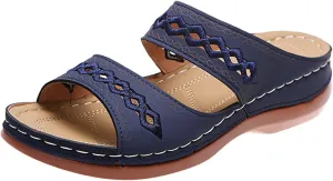 Ladmiple Womens Sandals Comfortable Slides Orthopedic Slippers Arch Support Orthotic Flip Flops Walking Dressy Summer Shoes