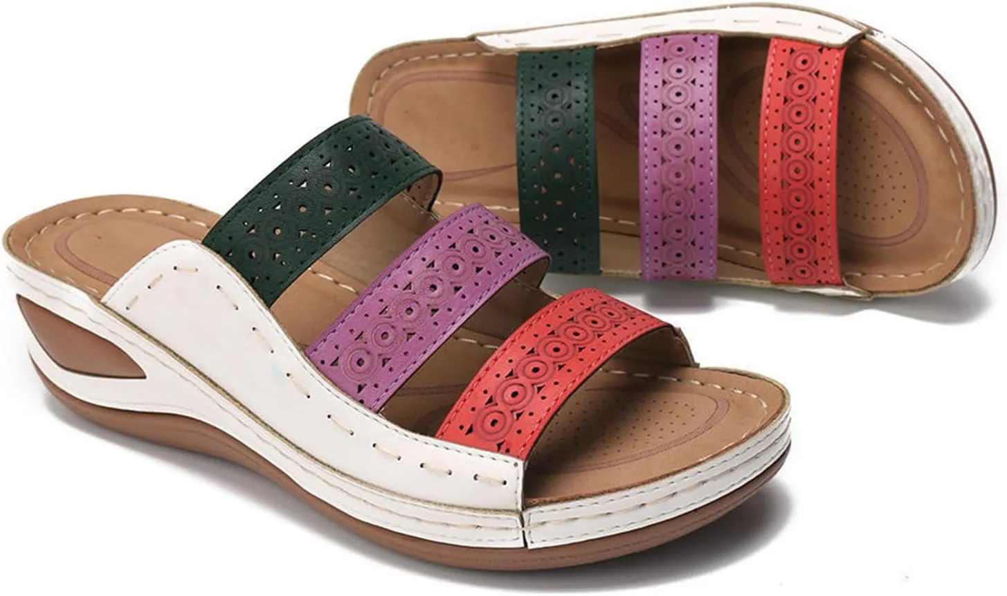 Ladmiple Womens Sandals For Plantar Fasciitis Support Orthopedic Slides Slippers Comfort Dressy Summer Orthotic Flip Flops