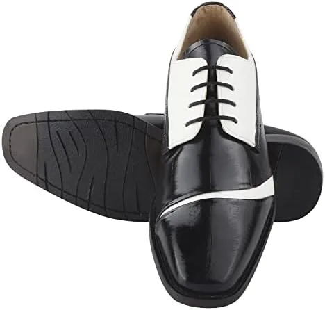 LIBERTYZENO Mens Wingtip Brogue EEL & Croco Print Genuine Leather Adults Lace Up Oxford Dress Shoes for Prom Graduation