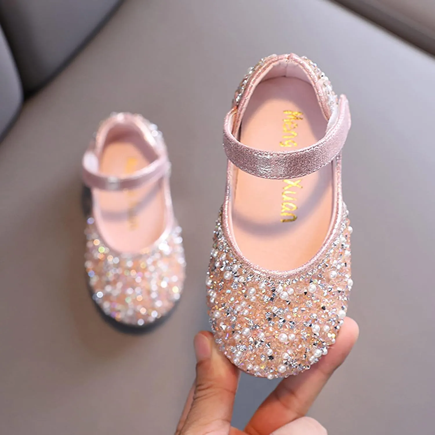 Little Girls Dress Shoes Toddler Dress Shoes Flower Girl Shoes for Weeding Toddler Ballet Flat Mary Jane Shoes