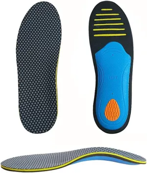 LLIMUE 2 Pieces EVA Orthopedic Insoles Orthotics Flat Foot Health Sole Pad for Shoes Insert Arch Support Pad