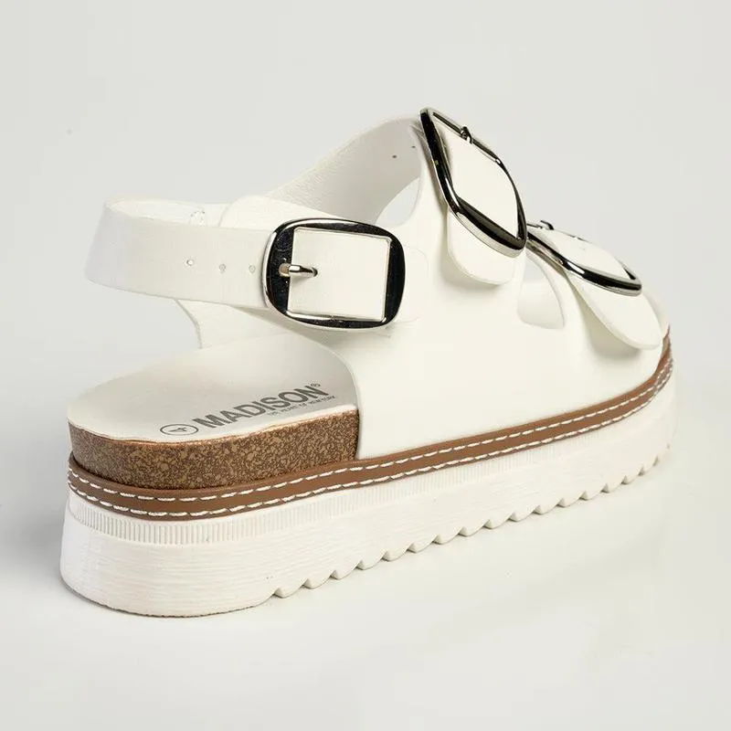 Madison Jaden Slingback Sandal - White