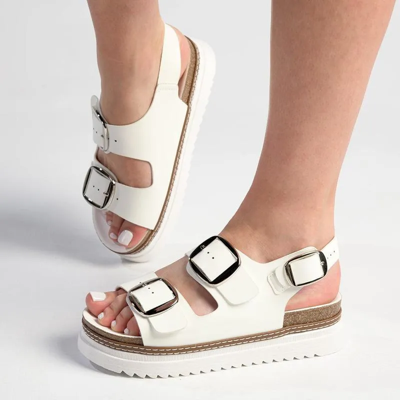 Madison Jaden Slingback Sandal - White