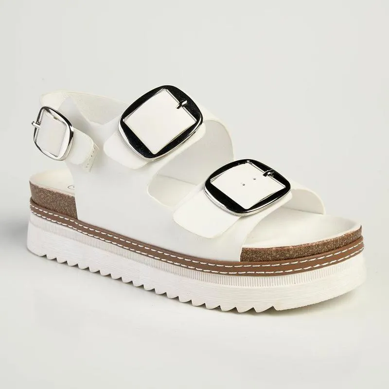Madison Jaden Slingback Sandal - White