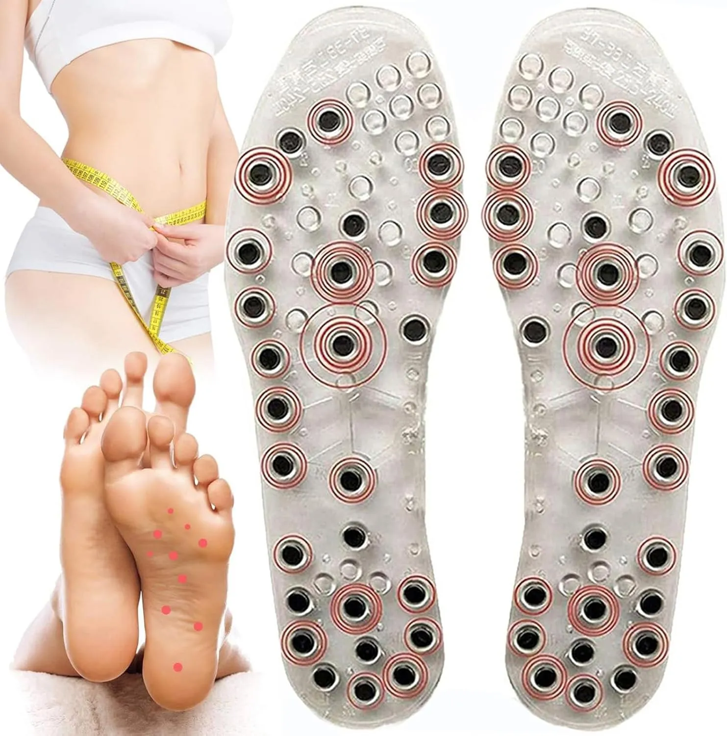 Magnetic Insoles, Magnetic Therapy Insoles, Orthopedic Insoles for Men and Women, Reflexology Insoles Acupressure Insoles Plantar Fasciitis Foot Health Care,44