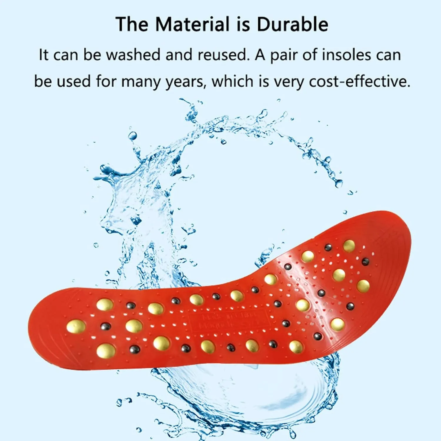 Magnetic Insoles Massage Insoles Magnetic Therapy Insoles Orthopedic Insoles for Men and Women Reflexology Acupressure Insoles Plantar Fasciitis Foot Health Care,1 Pair,White