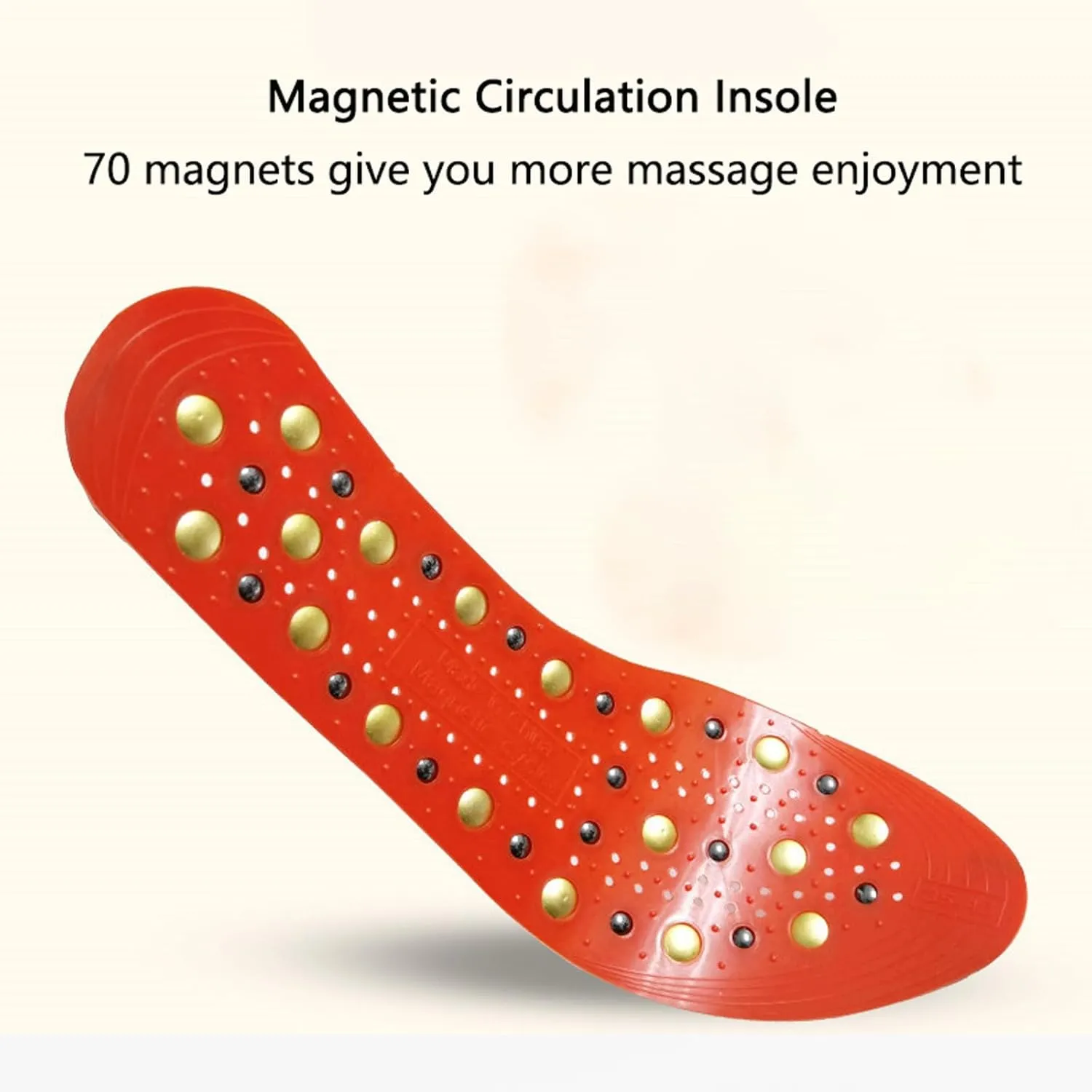 Magnetic Insoles Massage Insoles Magnetic Therapy Insoles Orthopedic Insoles for Men and Women Reflexology Acupressure Insoles Plantar Fasciitis Foot Health Care,1 Pair,White