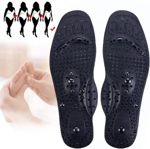 Magnetic Massage Insoles, Acupressure Insoles, Orthopaedic Insoles Reflexology Insoles for Women and Men, Foot Circulation Fatigue Relief for Plantar Fasciitis,S,1 Pair