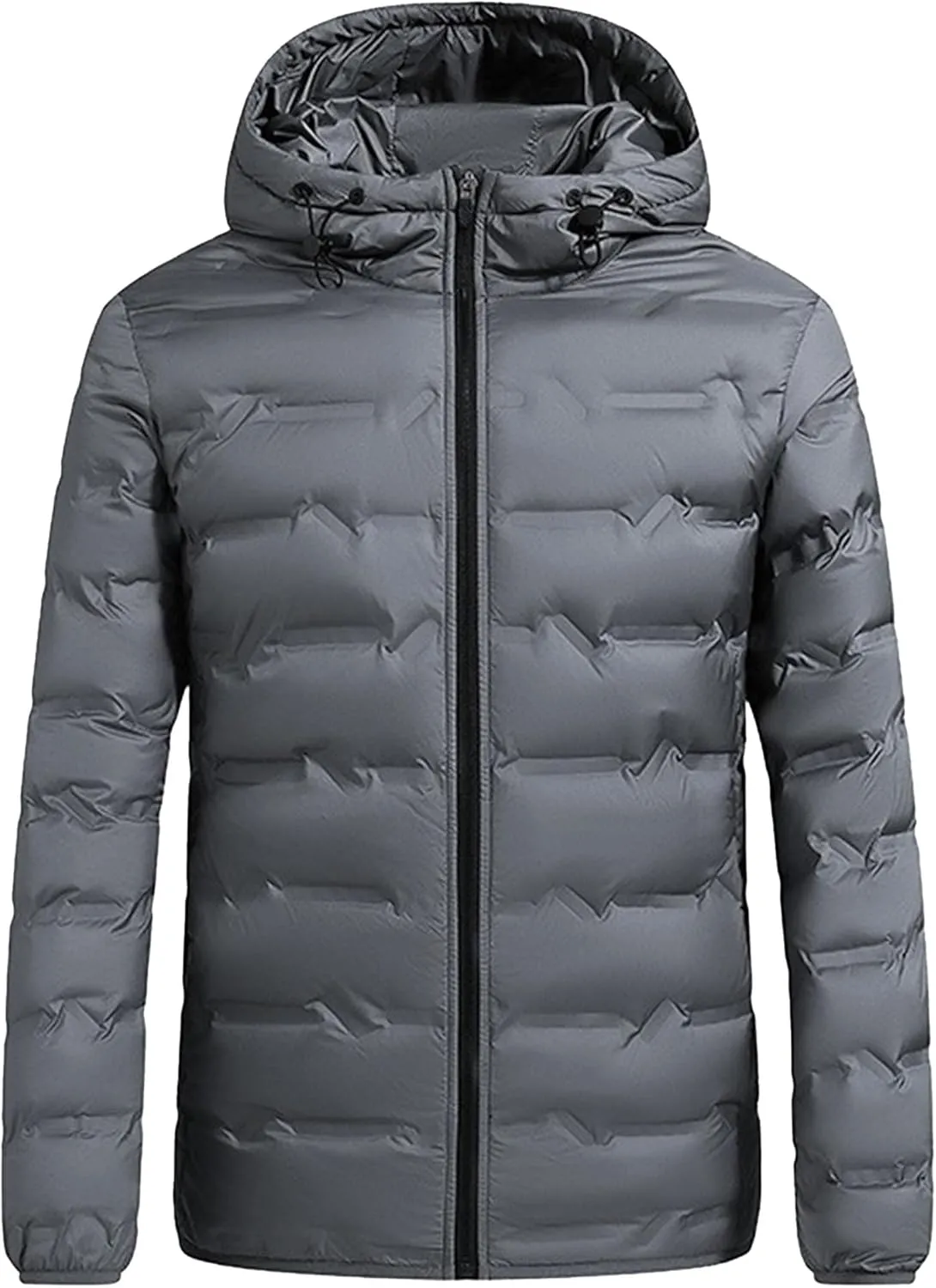 Maiyifu-GJ Mens Winter Warm Puffer Jacket Windproof Down Coat Windbreaker Lightweight Thicken Quilted Padded Jacket Outerwear