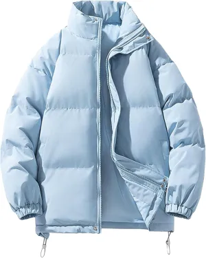 Maiyifu-GJ Puffer Jackets for Men Stand Collar Casual Lightweight Down Jacket Windproof Warm Winter Quilted Coat Windbreaker