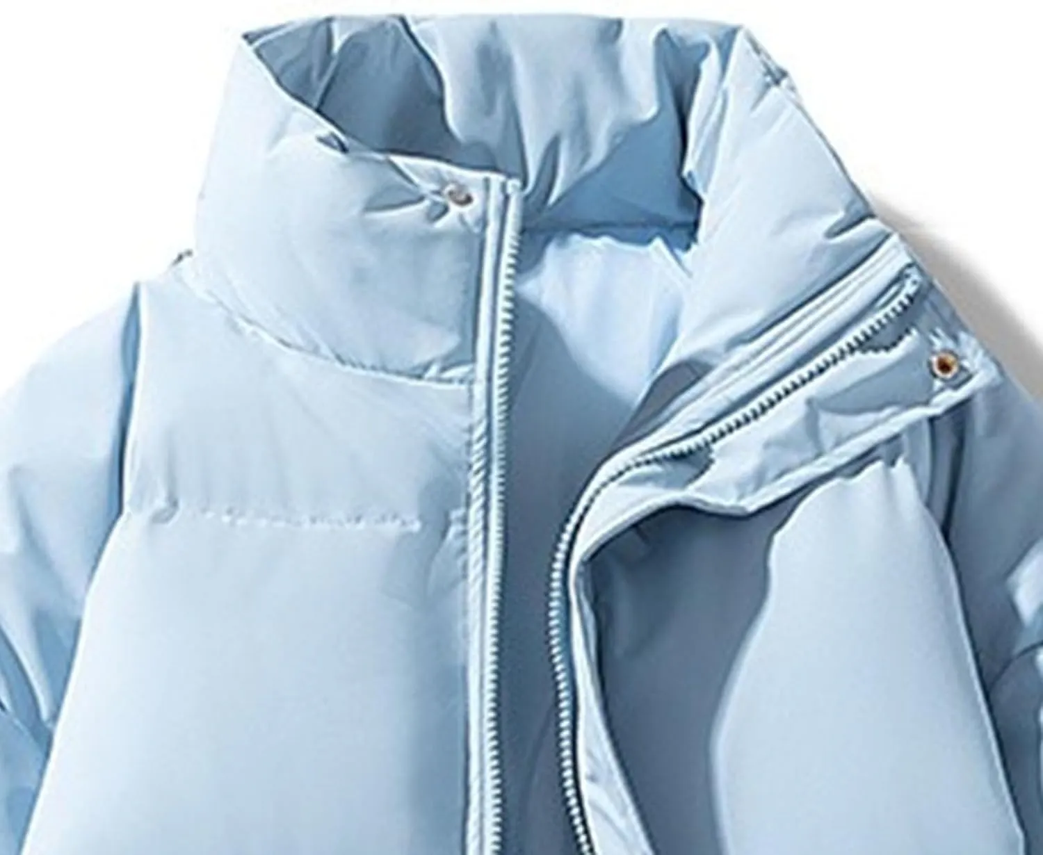 Maiyifu-GJ Puffer Jackets for Men Stand Collar Casual Lightweight Down Jacket Windproof Warm Winter Quilted Coat Windbreaker