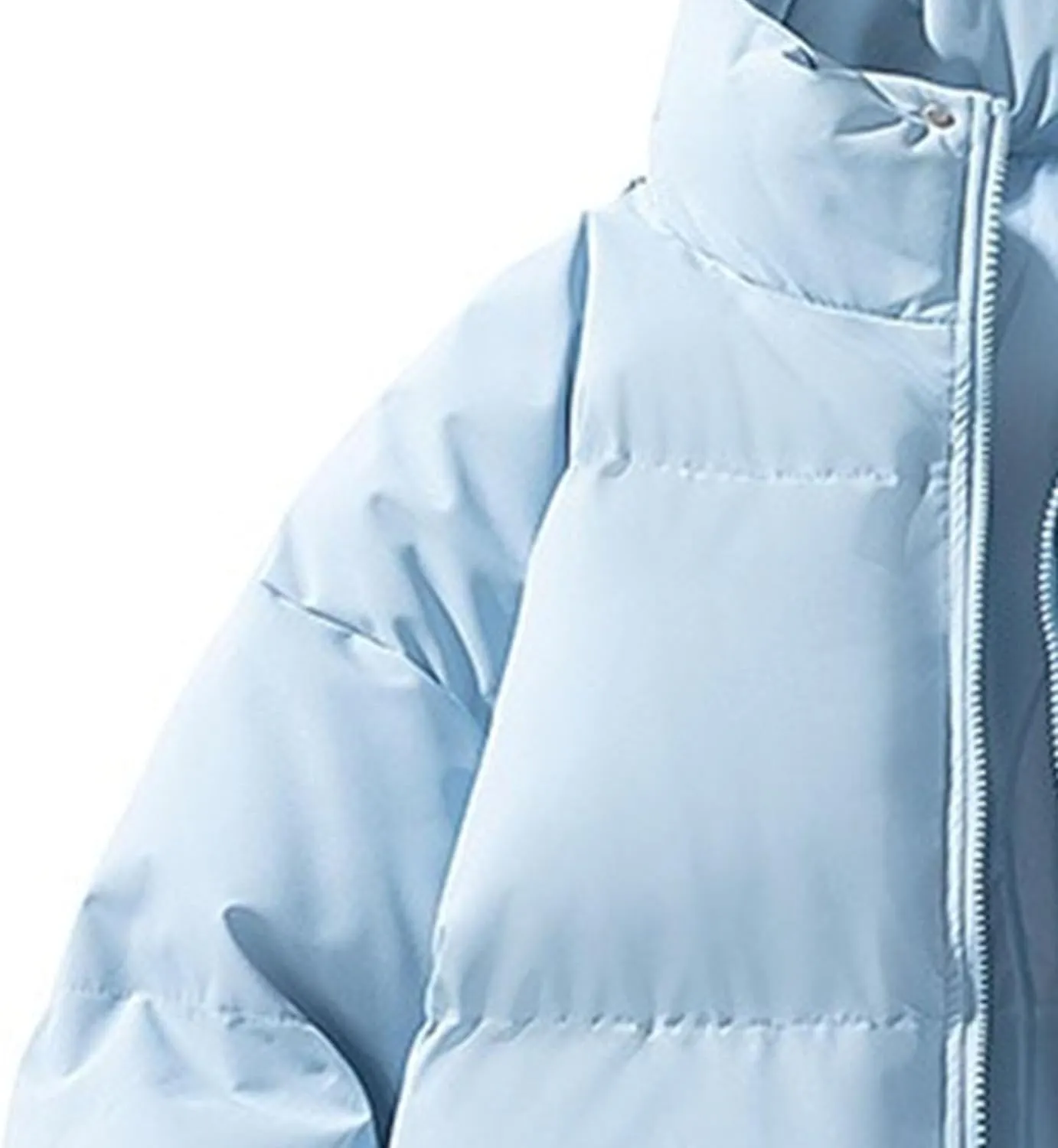 Maiyifu-GJ Puffer Jackets for Men Stand Collar Casual Lightweight Down Jacket Windproof Warm Winter Quilted Coat Windbreaker