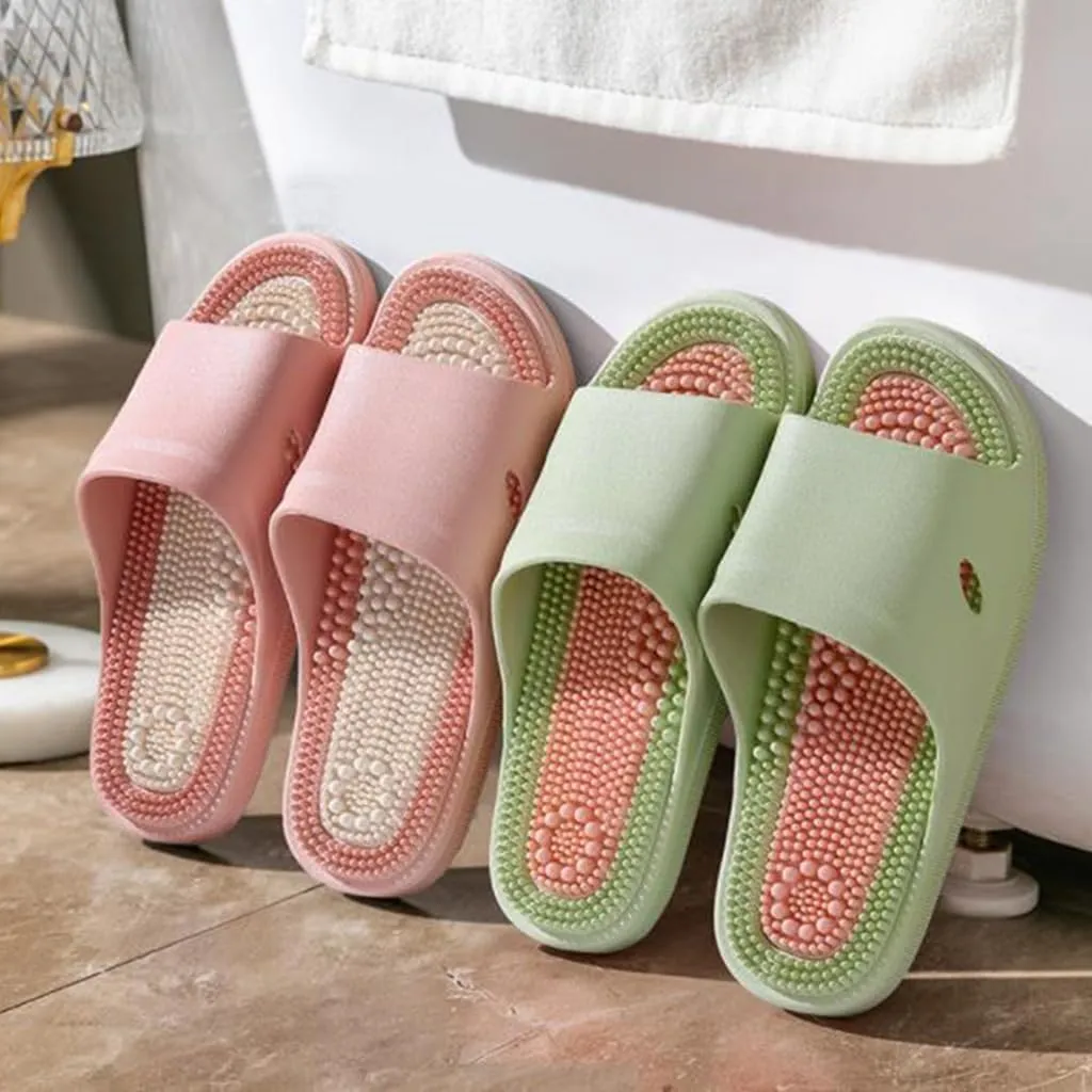 Massage Slippers for Couples,Foot acupoints Massage Sandals,Indoor Non slip Bathroom Bath,Outdoor Sandals Beach Casual Shoe
