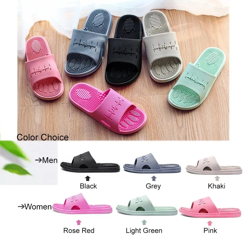 Massage Slippers for Flat Feet Comfy Slides for Women Men Indoor House Sandals Orthopedic Adjustable Open Toe Shoes with Arch Support Bathroom Couple Shower Slip On Flip Flops