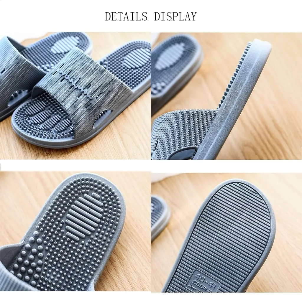 Massage Slippers for Flat Feet Comfy Slides for Women Men Indoor House Sandals Orthopedic Adjustable Open Toe Shoes with Arch Support Bathroom Couple Shower Slip On Flip Flops