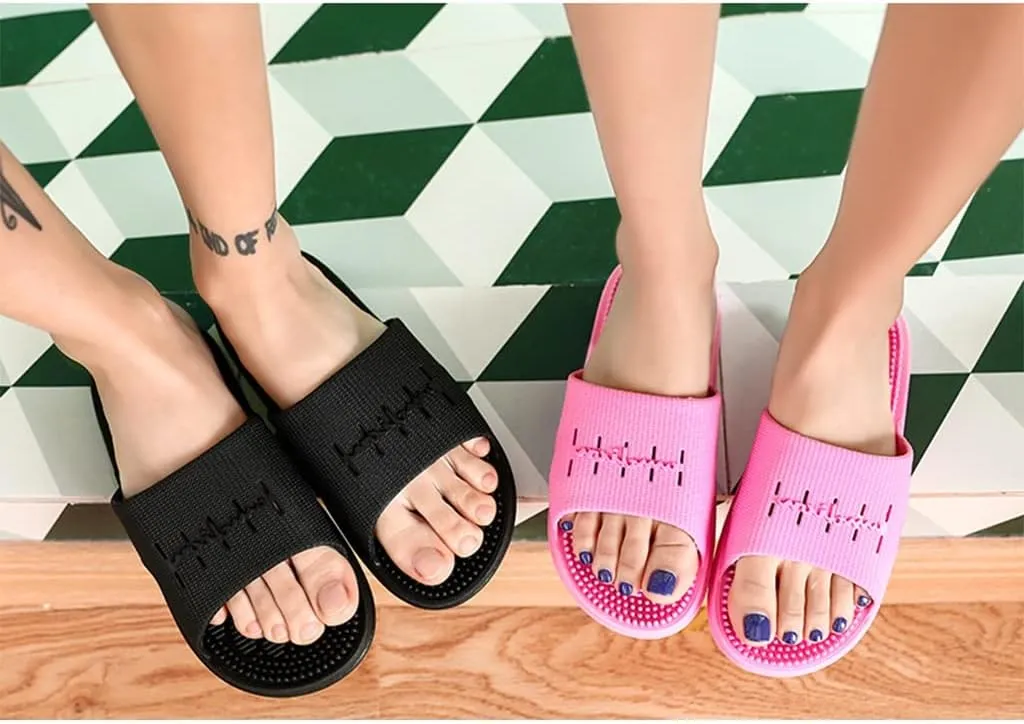 Massage Slippers for Flat Feet Comfy Slides for Women Men Indoor House Sandals Orthopedic Adjustable Open Toe Shoes with Arch Support Bathroom Couple Shower Slip On Flip Flops