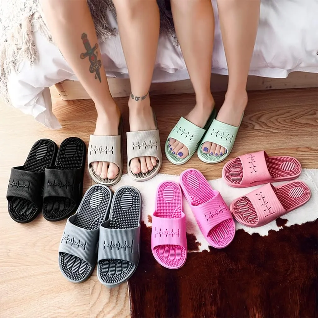Massage Slippers for Flat Feet Comfy Slides for Women Men Indoor House Sandals Orthopedic Adjustable Open Toe Shoes with Arch Support Bathroom Couple Shower Slip On Flip Flops