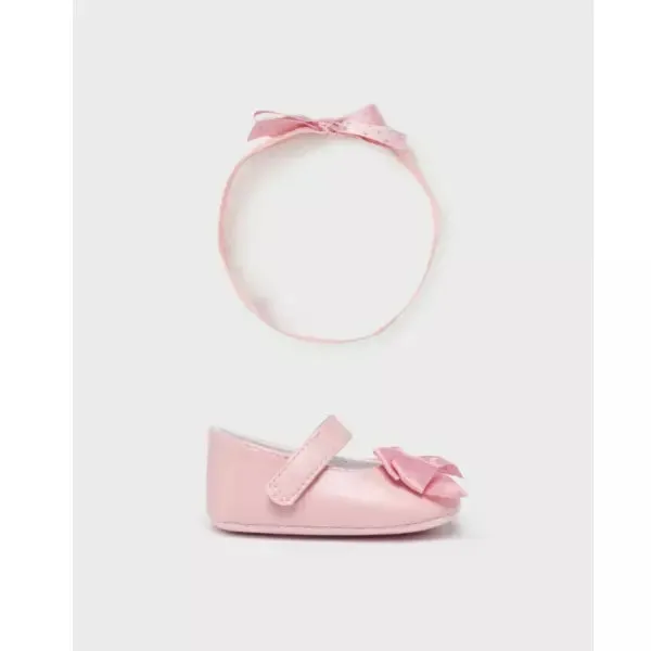 Mayoral Baby Girl Mary Jane Shoes and Headband Set  9633-87 Colorete