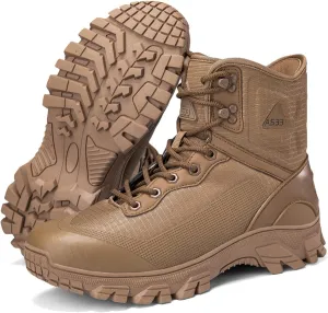 Men's 8 Inches Tactical Boots Lightweight Waterproof Hiking Outdoor Work Military Combat Boots