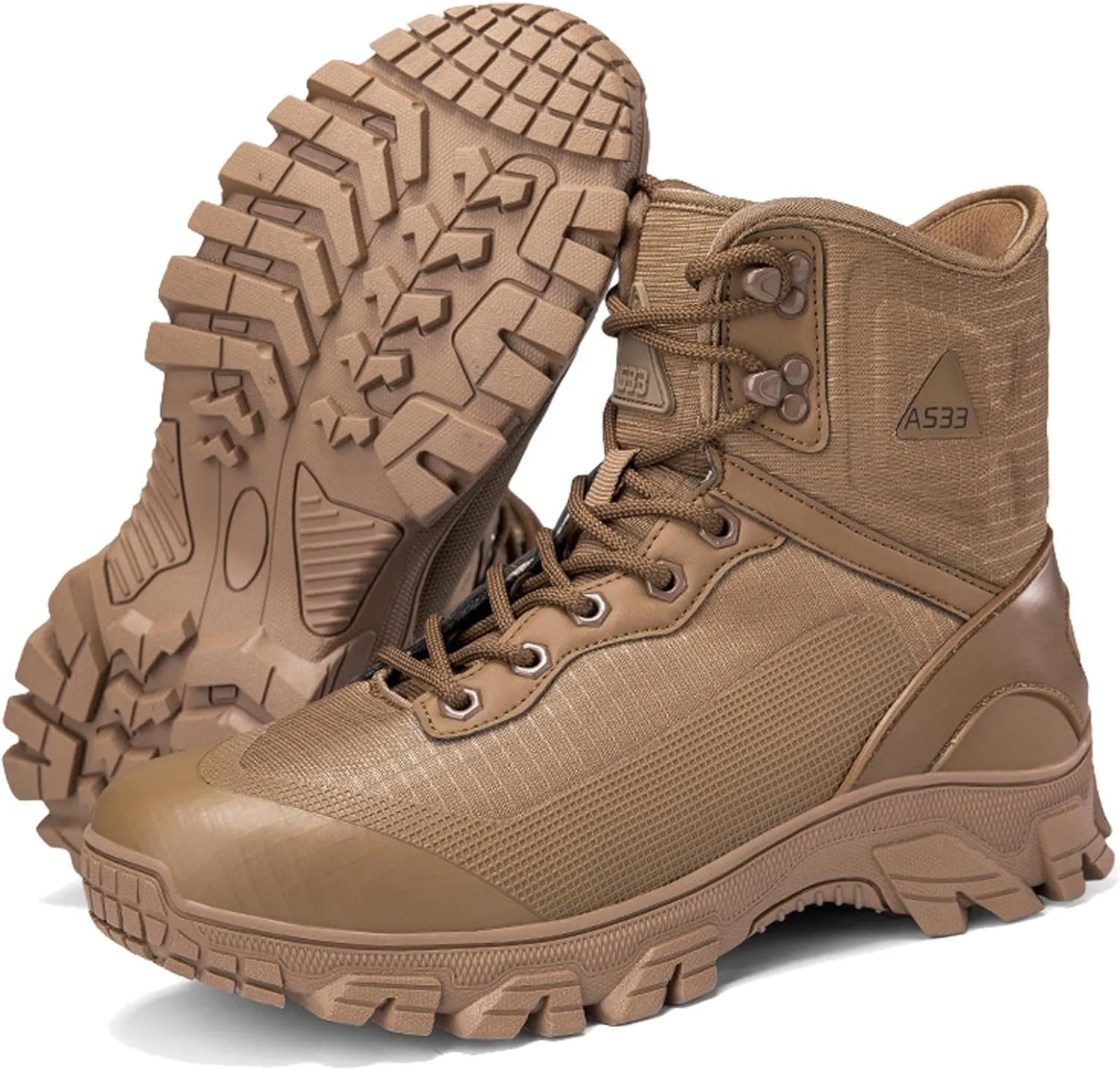 Men's 8 Inches Tactical Boots Lightweight Waterproof Hiking Outdoor Work Military Combat Boots